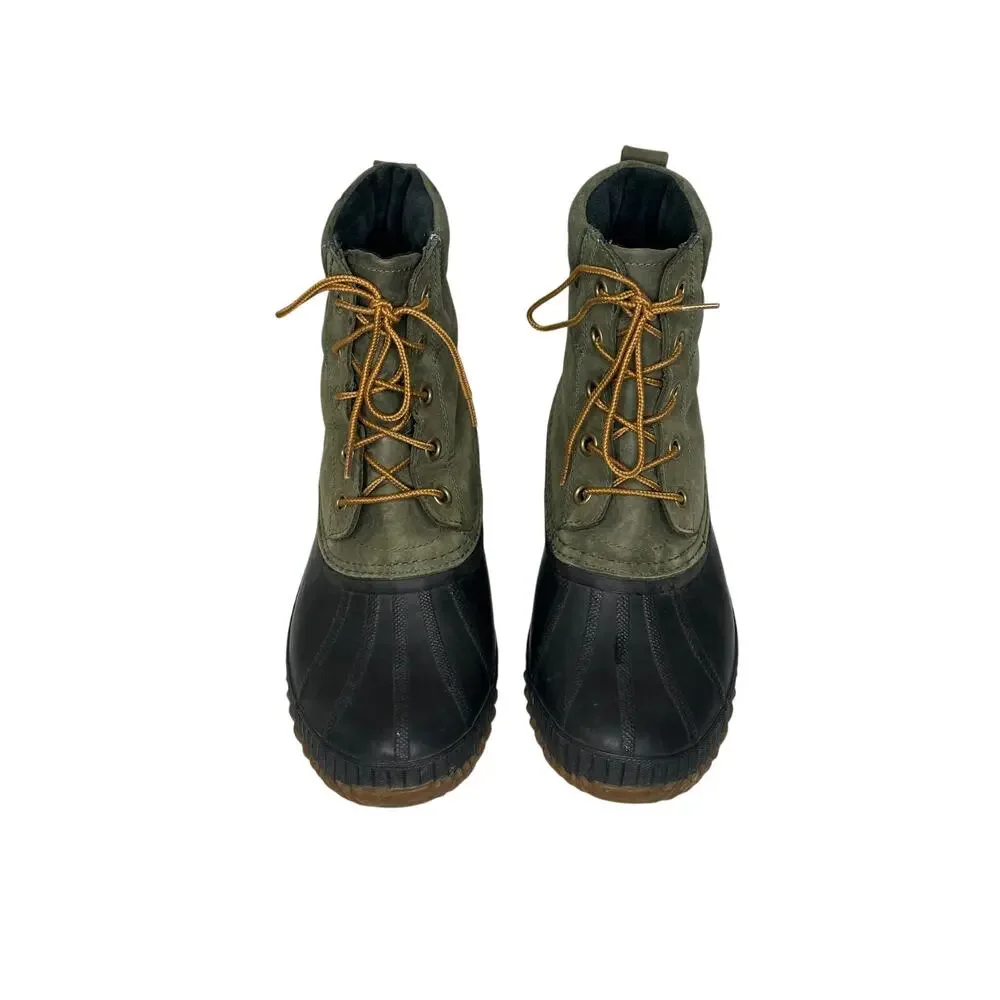 Sorel Cheyanne II Boots Mens 10.5 Surplus Green Waterproof Leather Rubber Shell
